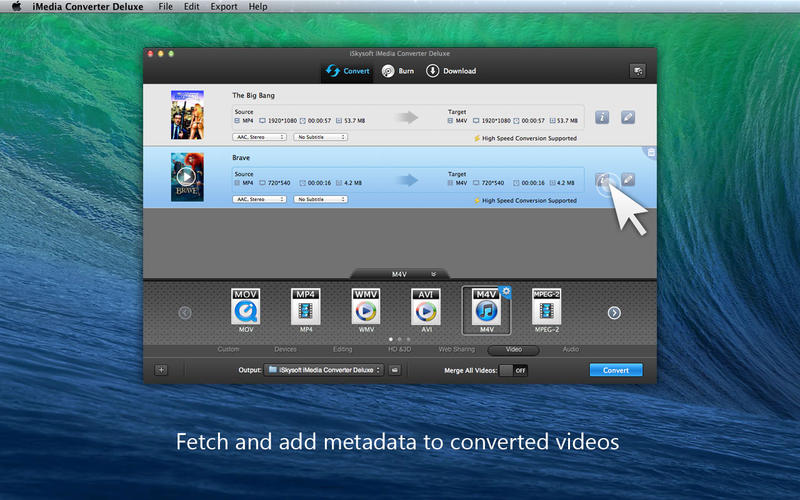 iSkysoft iMedia Converter Deluxe 5.5.0 MacOSX多语言中文注册版-音视频转换