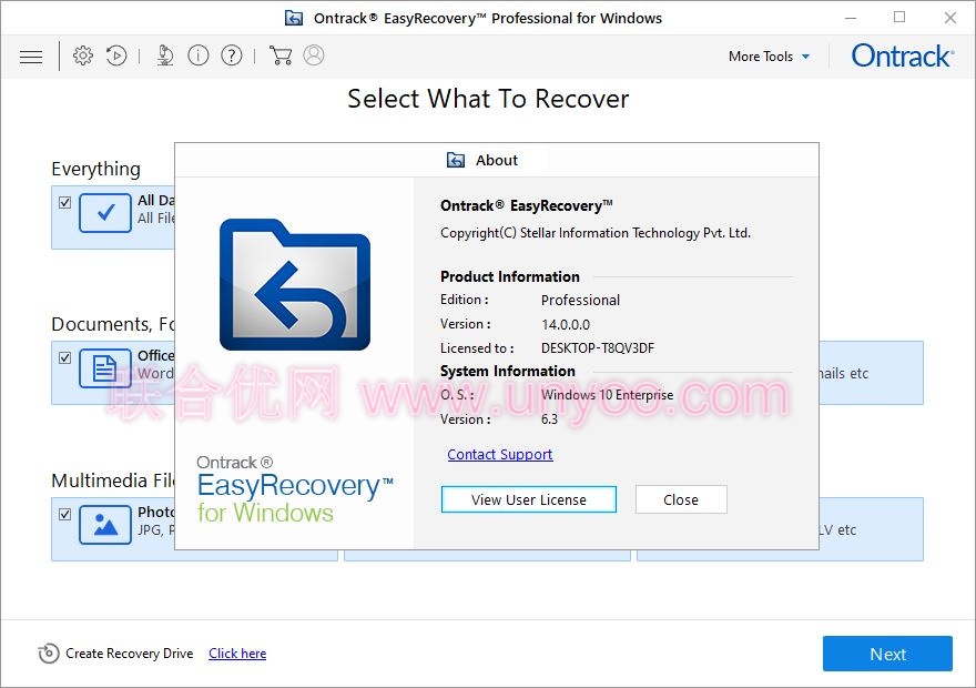 Ontrack EasyRecovery Professional / Technician / Premium /Toolkit v14.0.0.0 注册版