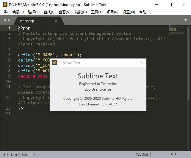 Sublime Text v4.0 Build 4096 x86/x64 Win/Mac注册版附注册机-文本编辑器