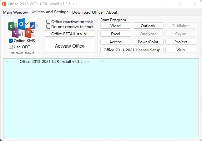 Office 2013-2021 C2R Install v7.3.9 正式版-Office 2013/2016/2019/2021自定义组件安装工具