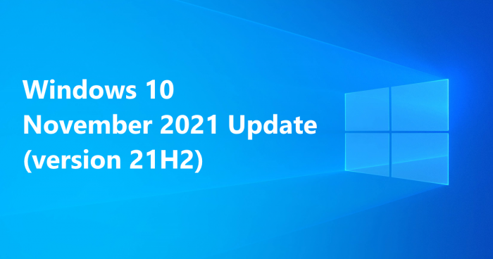 Windows 10 v21H2 Updated November 2021 – MSDN ISO镜像-简体中文/繁体中文/英文