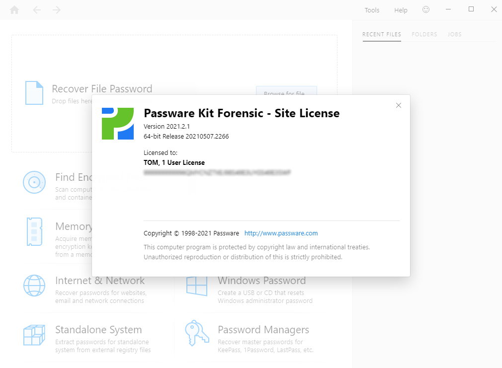 Passware Kit Forensic 2021.2.1 零售注册版-密码恢复合集工具